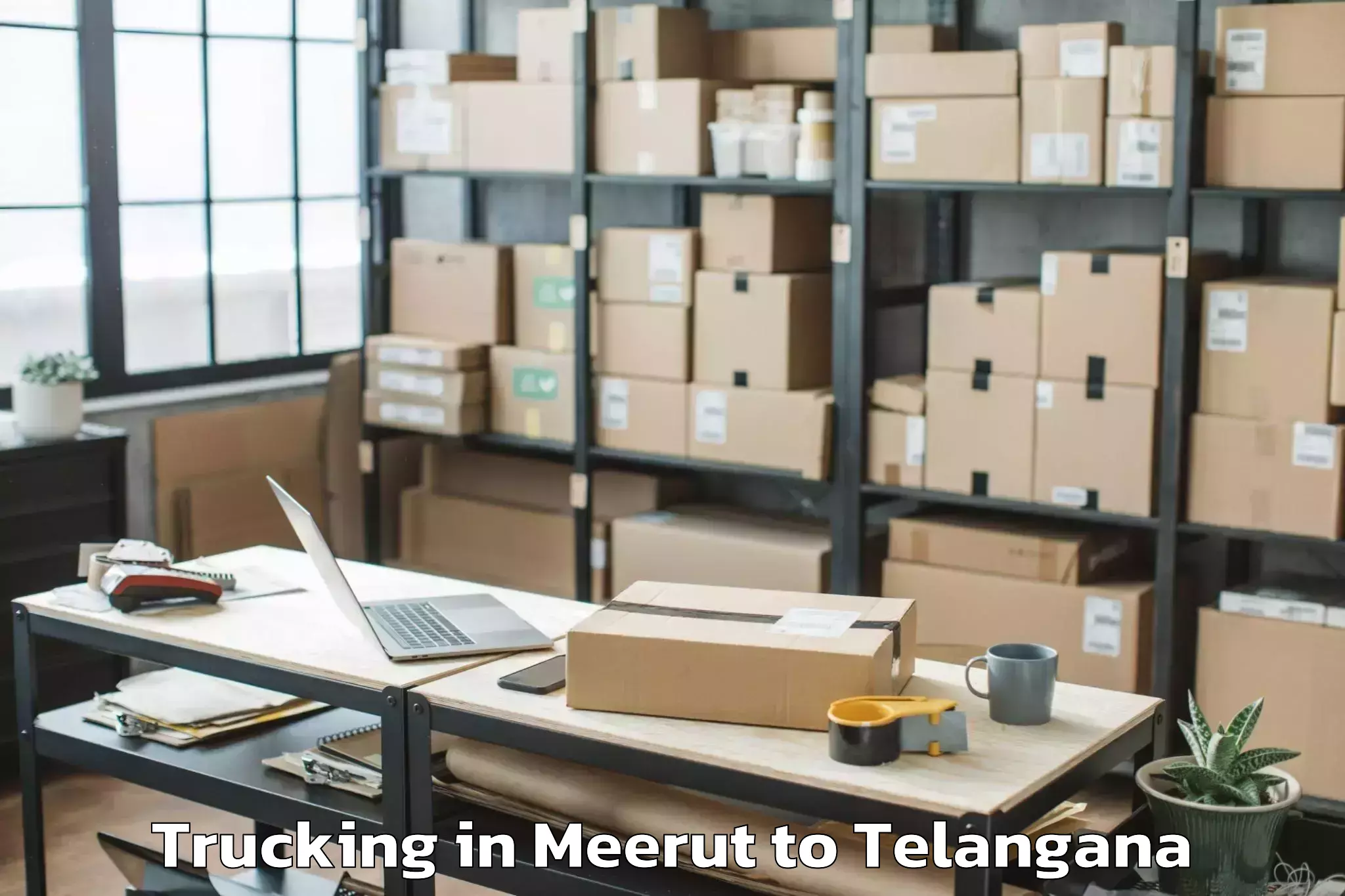 Easy Meerut to Serilingampally Trucking Booking